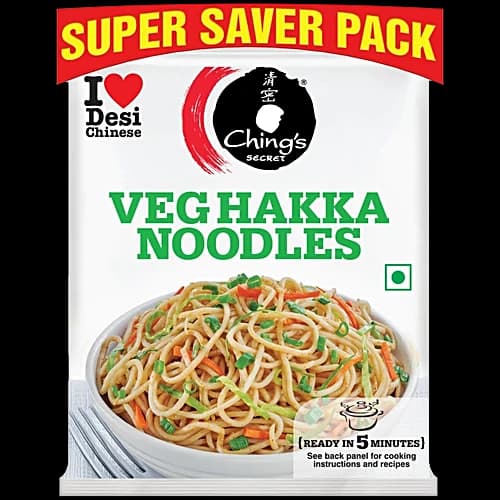 Chings Secret Veg Hakka Noodles 600 g Pouch