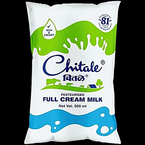 Chitale Full Cream Milk 500 ml Pouch