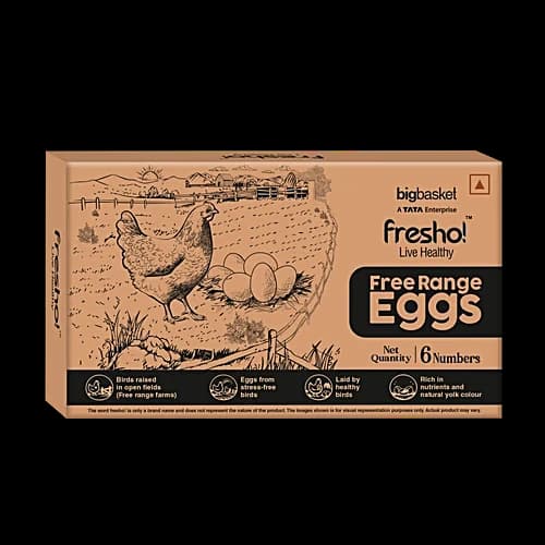 Fresho Free Range Eggs 6 pcs