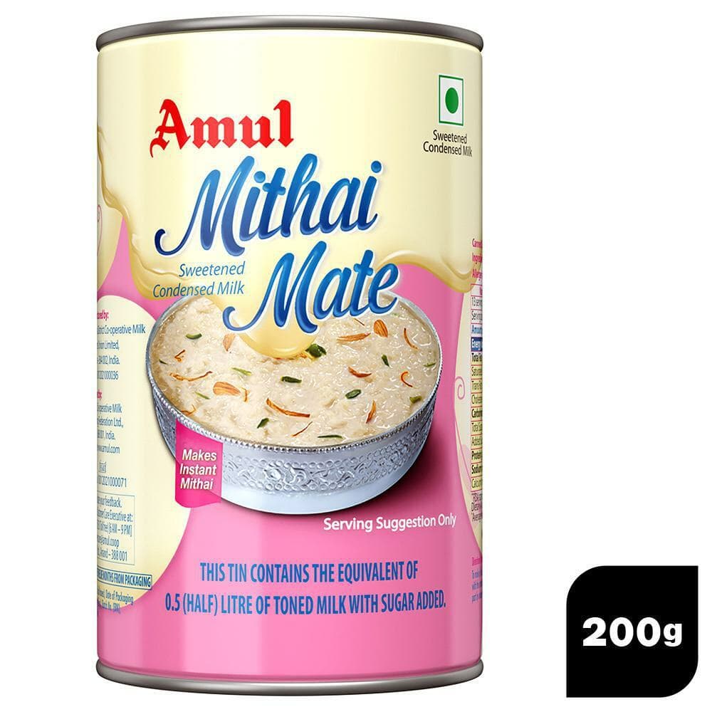 Amul Mithai Mate Sweetened Condensed Milk 200 g (Tin)