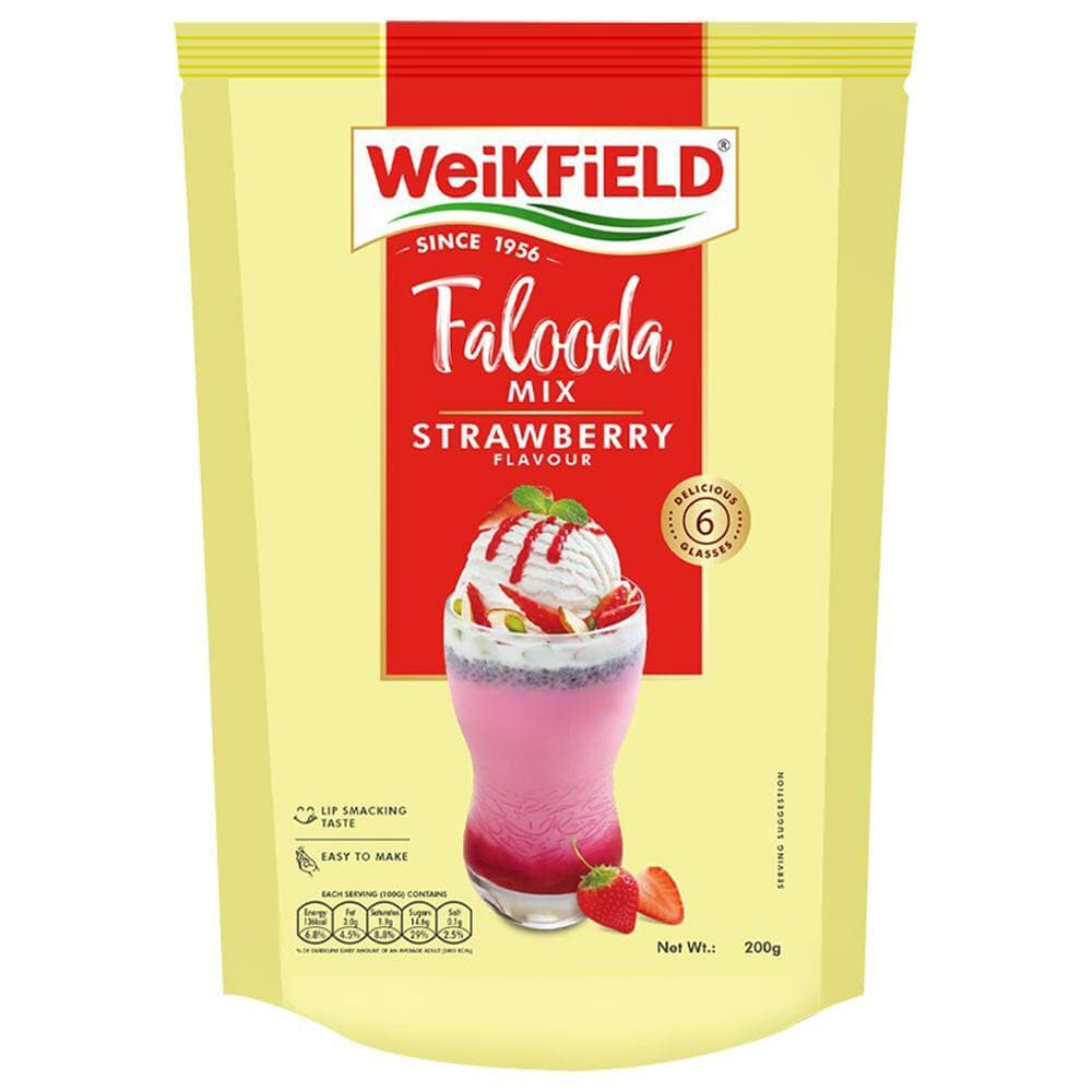 Weikfield Strawberry Instant Falooda Mix 200 g (Pouch)