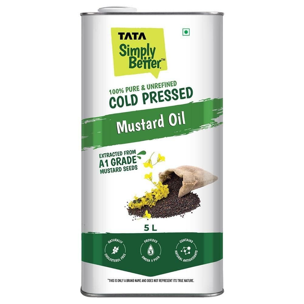 Tata Simply Better Cold Pressed Mustard Oil 5 L