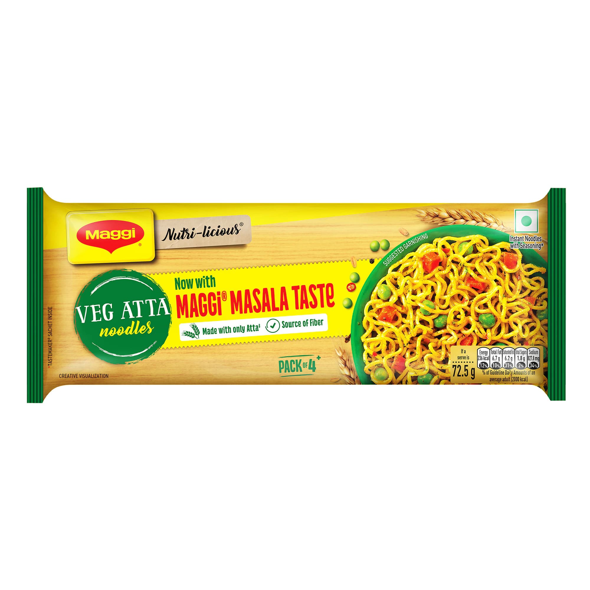 Maggi Nutri-Licious Masala Veg Atta Noodles 290 g