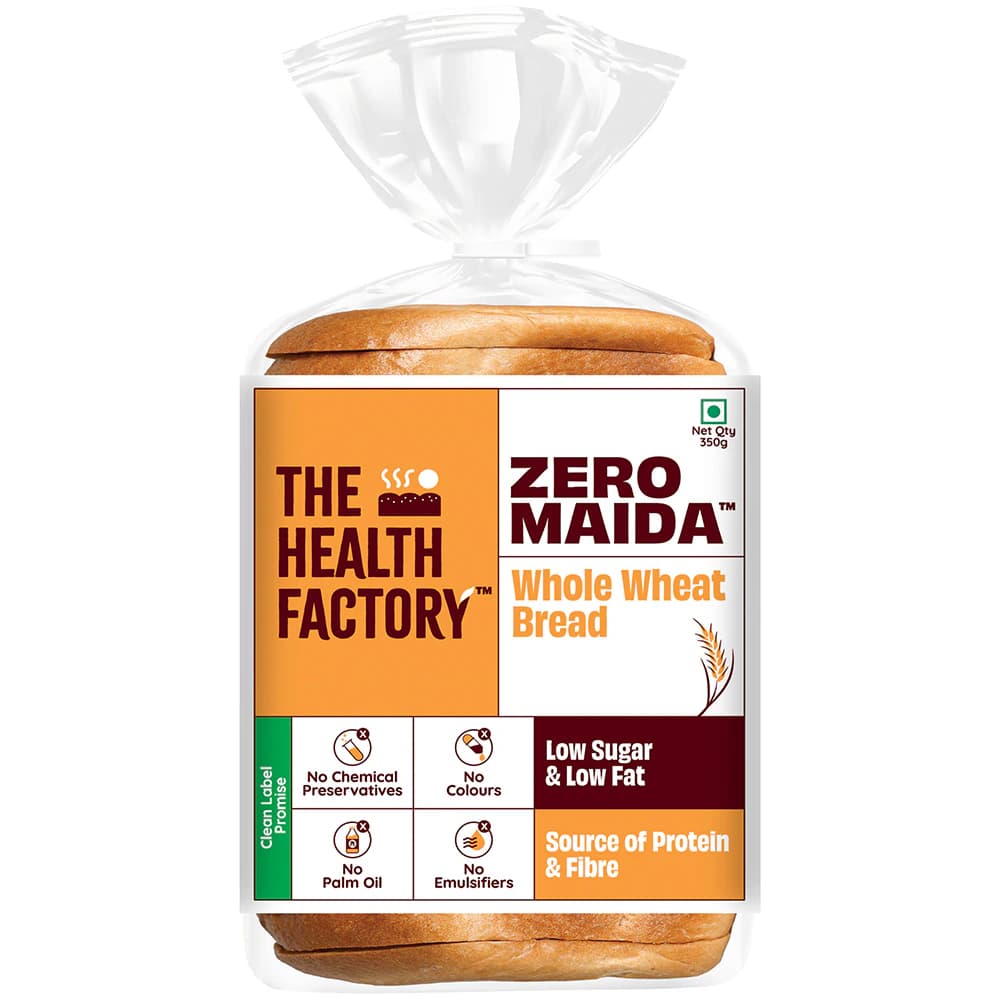 The Health Factory Zero Maida Whole Wheat Bread 350 g