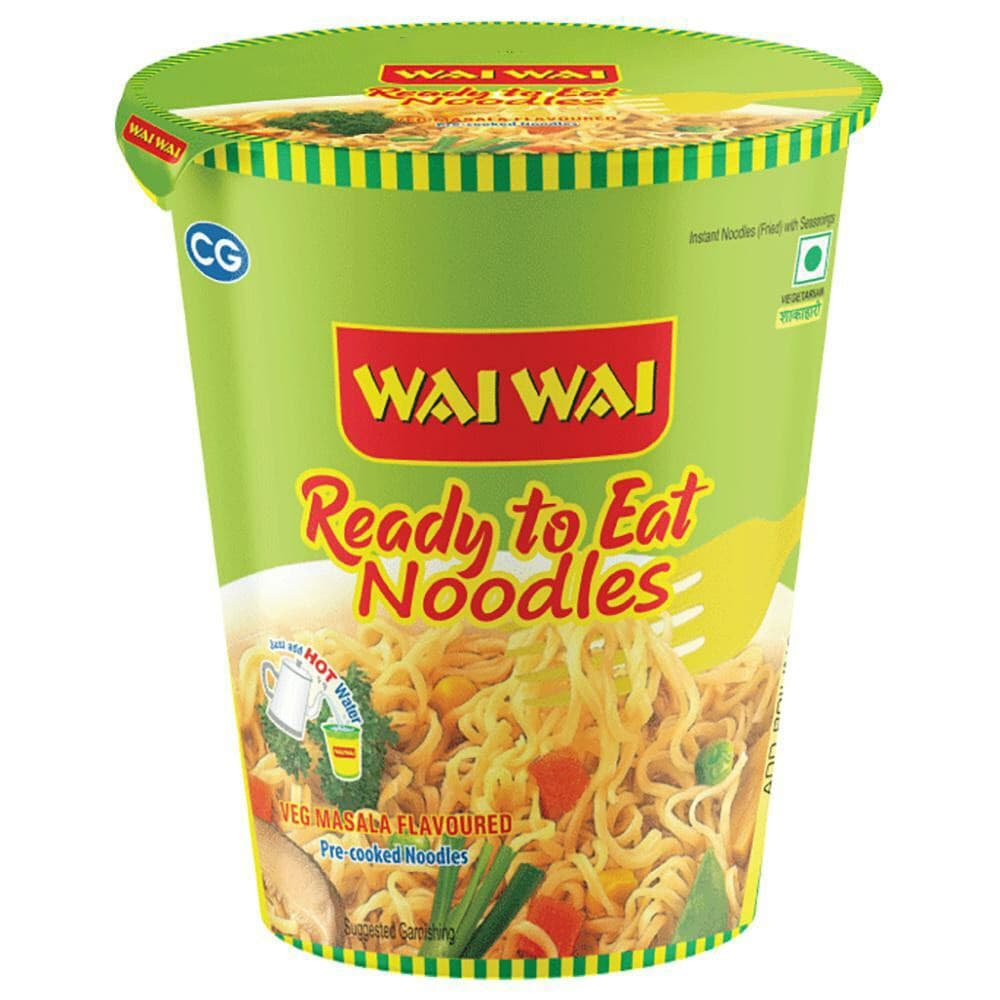Wai Wai Ready to Eat Veg Masala Cup Noodles 70 g