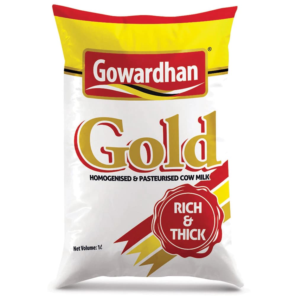Gowardhan Gold Rich And Thick Cow Milk 1 L (Pouch)