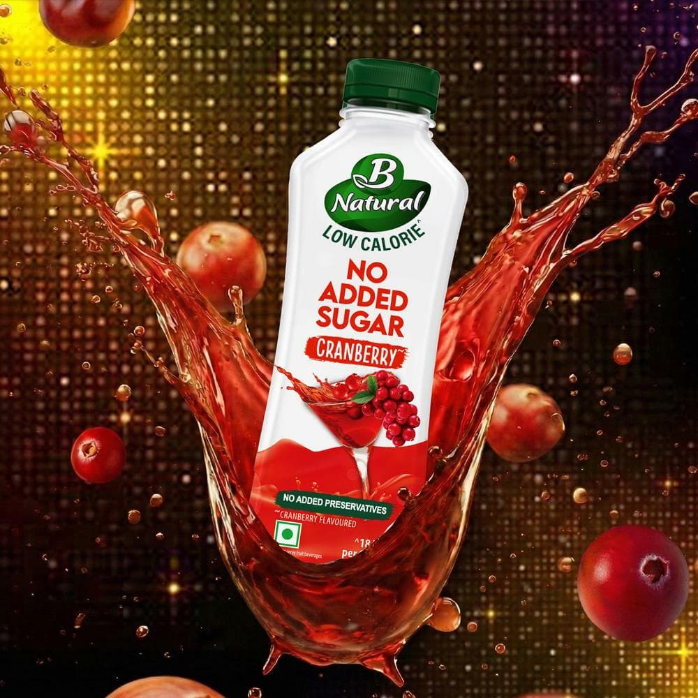 B Natural No added sugar Cranberry, 750ml
