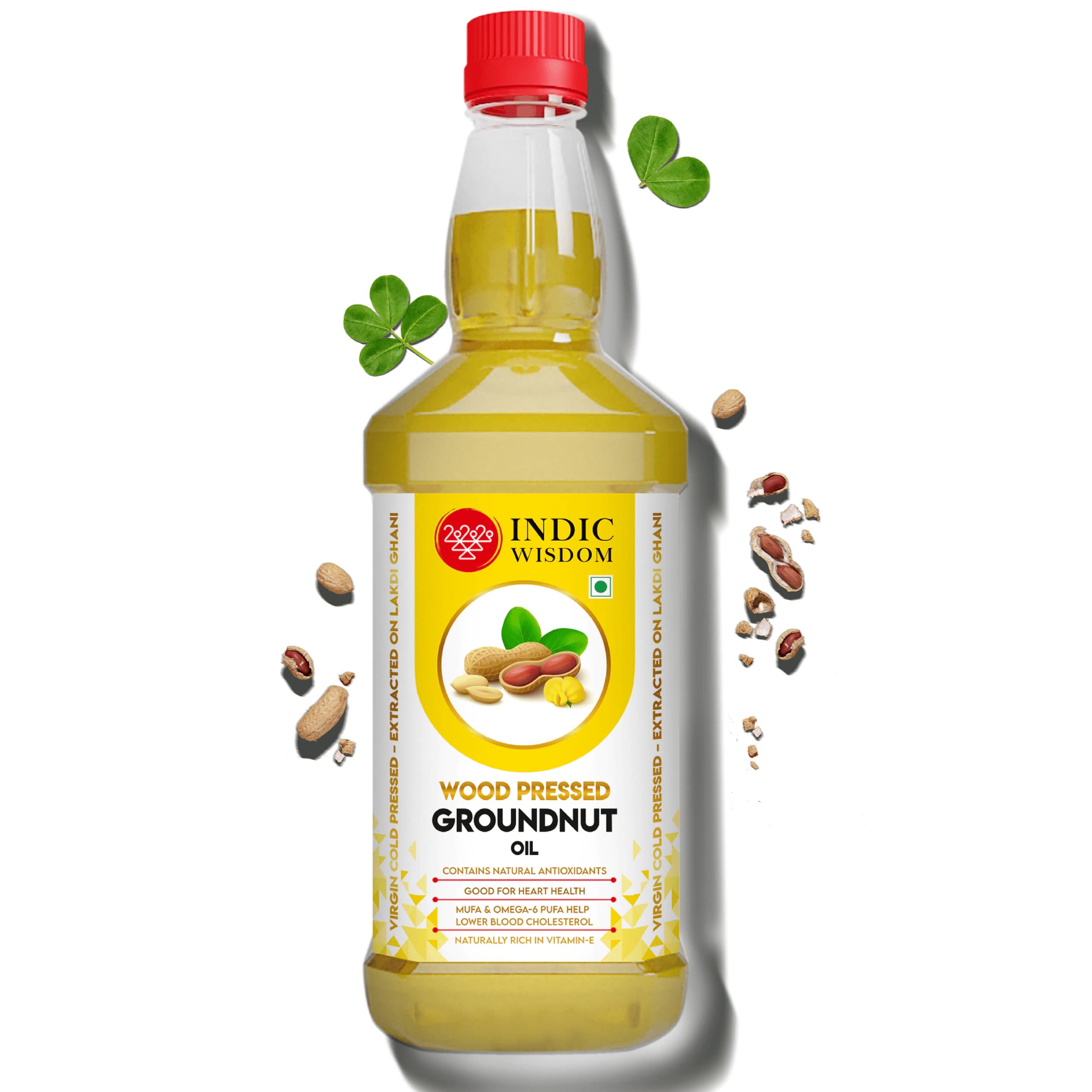 IndicWisdom Wood Pressed Groundnut Oil 1 L