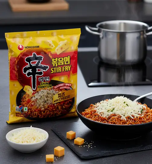 Nongshim Stir Fry With Cheese Noodle 136 g x 2