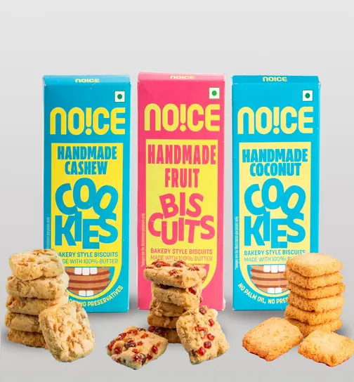 NOICE Special Cookies Combo Pack | Coconut Cookies (80g) | Cashew Cookies (90g)| Fruit Biscuits (80g) 1 Combo