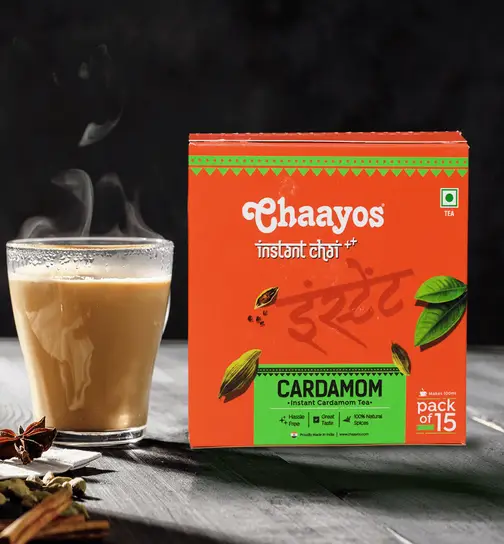 Chaayos Instant Tea Premix - Regular Sugar - Cardamom Flavour 330 g x 2