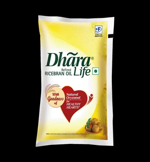 Dhara Refined Rice Bran Oil 1 ltr