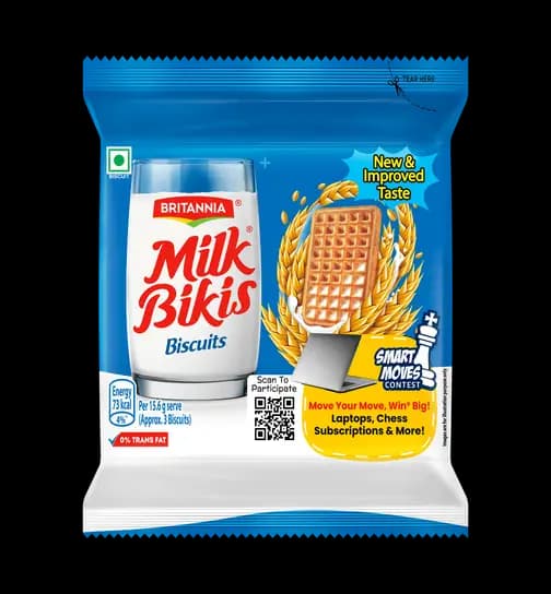 Britannia Milk Bikis Biscuits | 100% Atta 190.5 g x 3