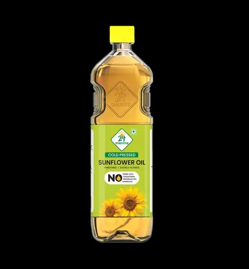 24 Mantra Organic Expeller Pressed Sunflower Oil 1 ltr x 2
