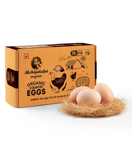 Akshayakalpa Organic Country Eggs 6 Pieces x 2