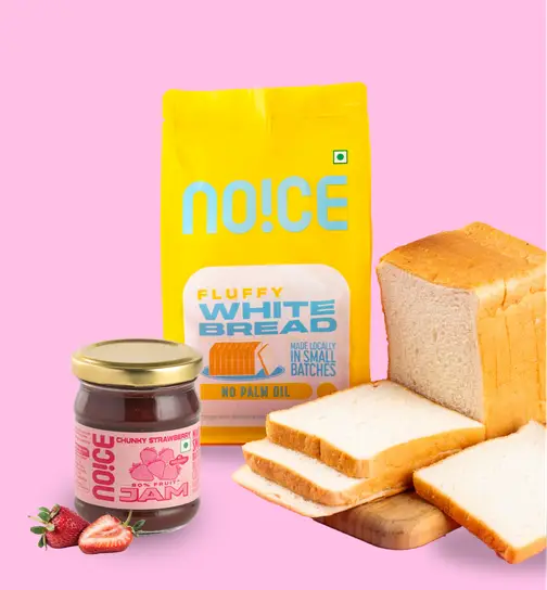 NOICE Breakfast pack (White bread + Strawberry Jam) 2 Combo