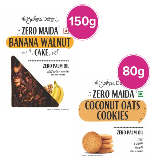The Baker's Dozen Banana Walnut Cake & Coconut Oats Cookies 1 Combo