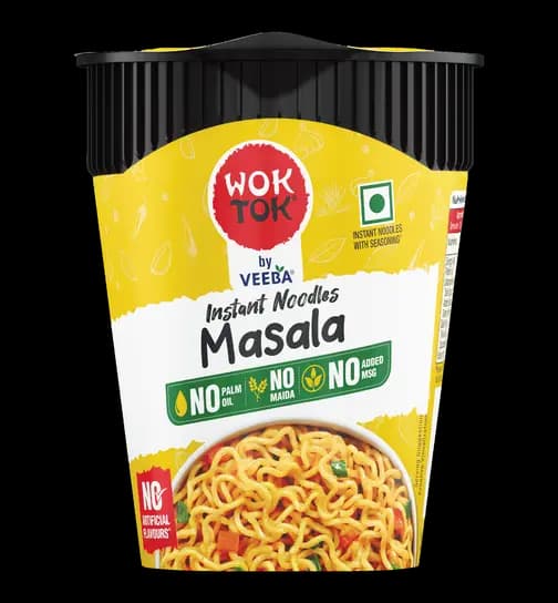 Wok Tok by Veeba Instant Noodles Masala (no Maida,No palm oil) 92.5 g x 2