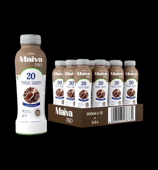 Maiva Pro Coffee 20g Plant Protein Shake with 20 Multivitamins 3.6 ltr
