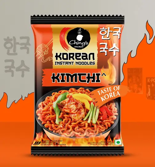Ching's Secret Korean Kimchi Instant Noodles, Veg, It’s Hot, It’s Spicy, It’s Ching’s 80 g