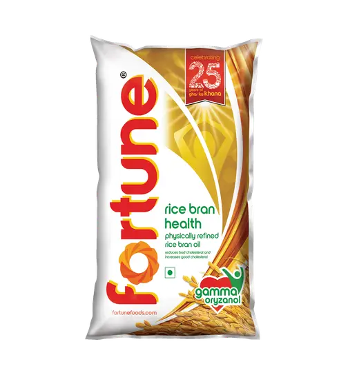 Fortune Health Rice Bran Refined Oil Pouch 870 g