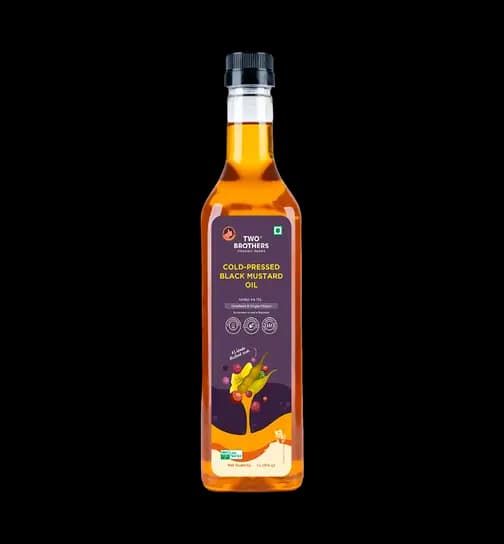 Two Brothers India Farms Cold-Pressed Black Mustard Oil 1 ltr