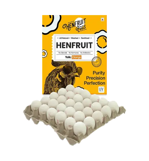 Hen Fruit Farm White Eggs 30 Pieces