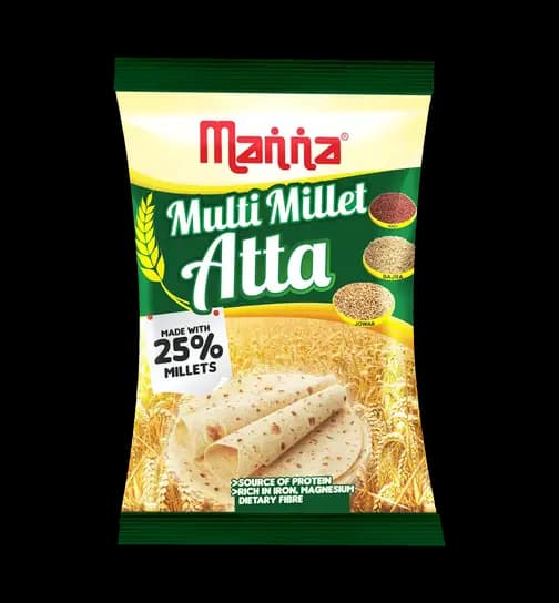 Manna Multimillet Atta | Multigrains Atta with 25% Millets 1 kg