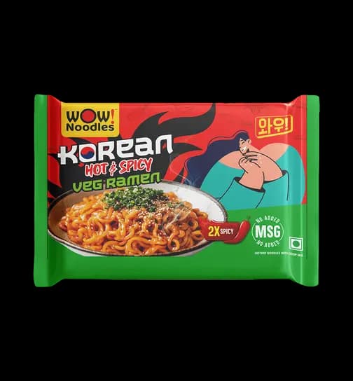 WOW Noodles Korean Hot & Spicy Veg 72 g