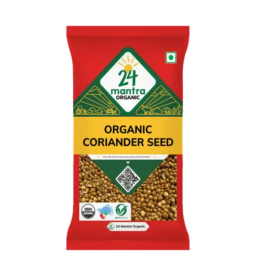 24 Mantra Organic Coriander Seed Dhaniya Seeds Kotthmira Vittanalu 100 g