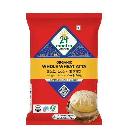 24 Mantra Wholewheat Atta 1 kg x 2