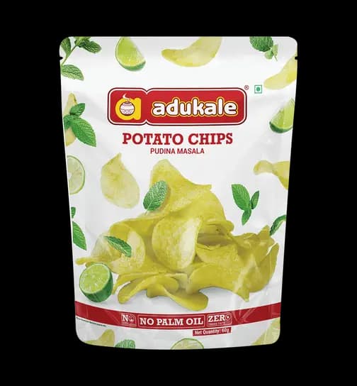 Adukale Potato Chips (Pudina Masala) 60 g