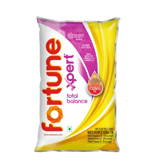 Fortune Xpert Total Balance Oil Blend Of Rice Bran Soyabean & Flaxseed Oil 850 g