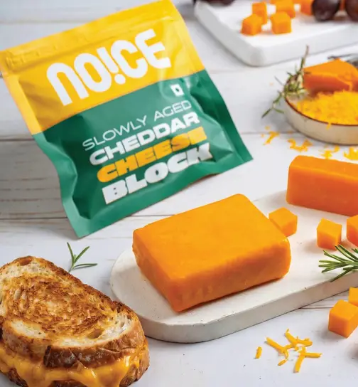 NOICE Slowly Aged Cheddar Cheese Block 100 g x 2