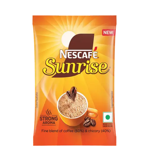 Nescafe Sunrise Instant Coffee Powder, Rich Aroma, Coffee-Chicory Mix, Pouch 45 g