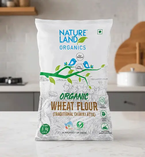 Natureland Organics Whole Wheat Flour 5 kg x 2