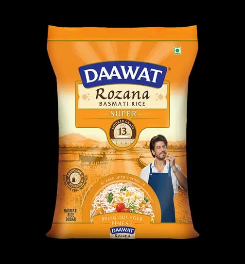 Daawat Rozana Super Basmati rice(Medium Grain) 1 kg x 3