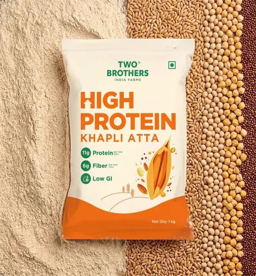 Two Brothers India Farms High Protein Khapli Atta 1 kg