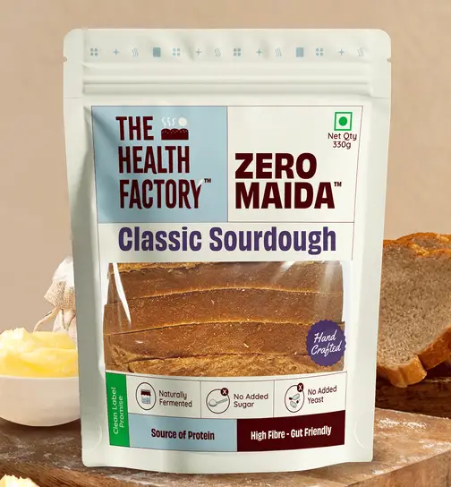 The Health Factory Sourdough Classic Bread Zero Maida 330 g