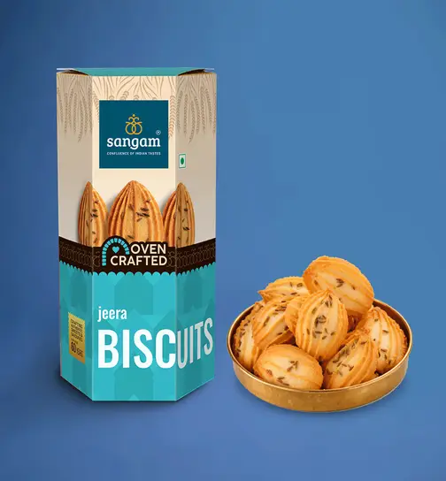 Sangam Jeera Biscuits – Classic Tea-Time Biscuits 250 g