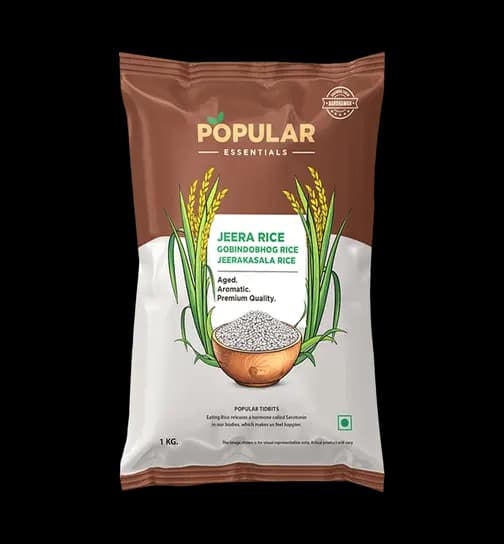Popular Essentials Jeera Rice - Premium (Packaging May Vary) 1 kg x 2