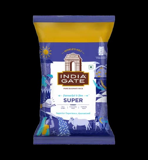 India Gate Super Basmati Rice | Perfectly Aged Long Grains 1.5 kg x 2