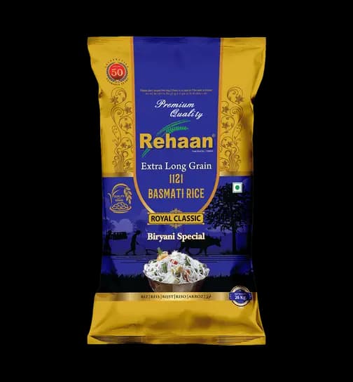 Rehaan Royal Classic 1121 Basmati Rice 26 kg