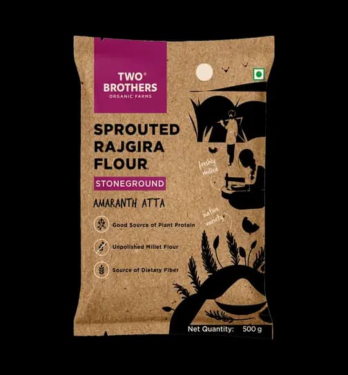 Two Brothers Organic Farm Rajgira Atta (Sprouted Amaranth Flour) 500 g