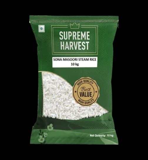 Supreme Harvest Sona Masoori Steam Rice 10 kg