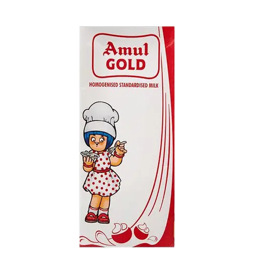 Amul Gold Homogenised Standardised Full Cream Milk 1 ltr x 12