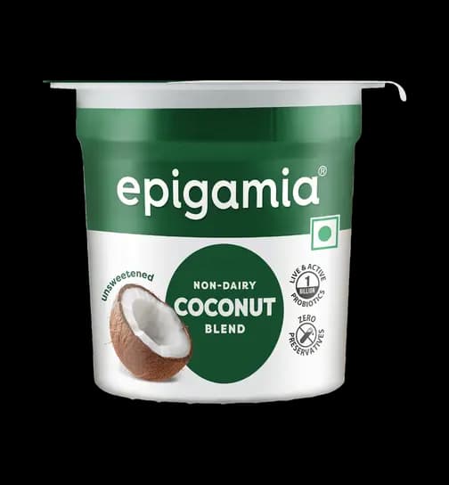 Epigamia Coconut Milk Blend Yogurt Unsweetened Dairy Free 90 g x 3