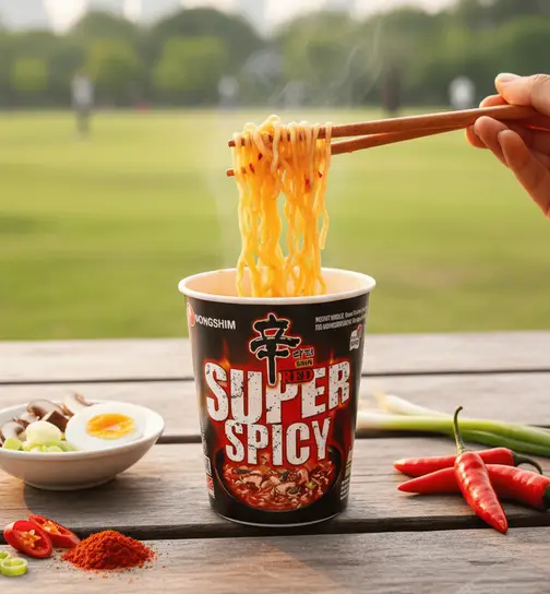 Nongshim Shin Red Super Spicy Cup Noodle Soup 68 g