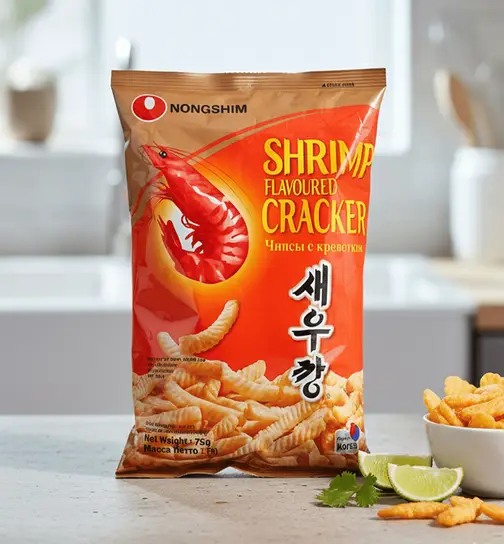 Nongshim Shrimp Flavoured Crackers Chips 75 g
