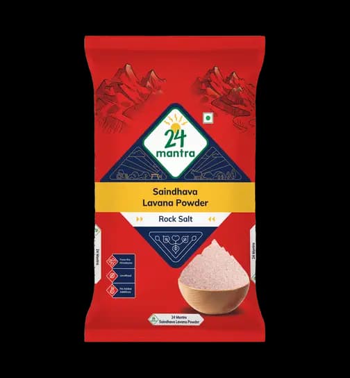 24 Mantra Natural Saindhava Lavana Powder Rock Salt (Sendha Namak) 1 kg